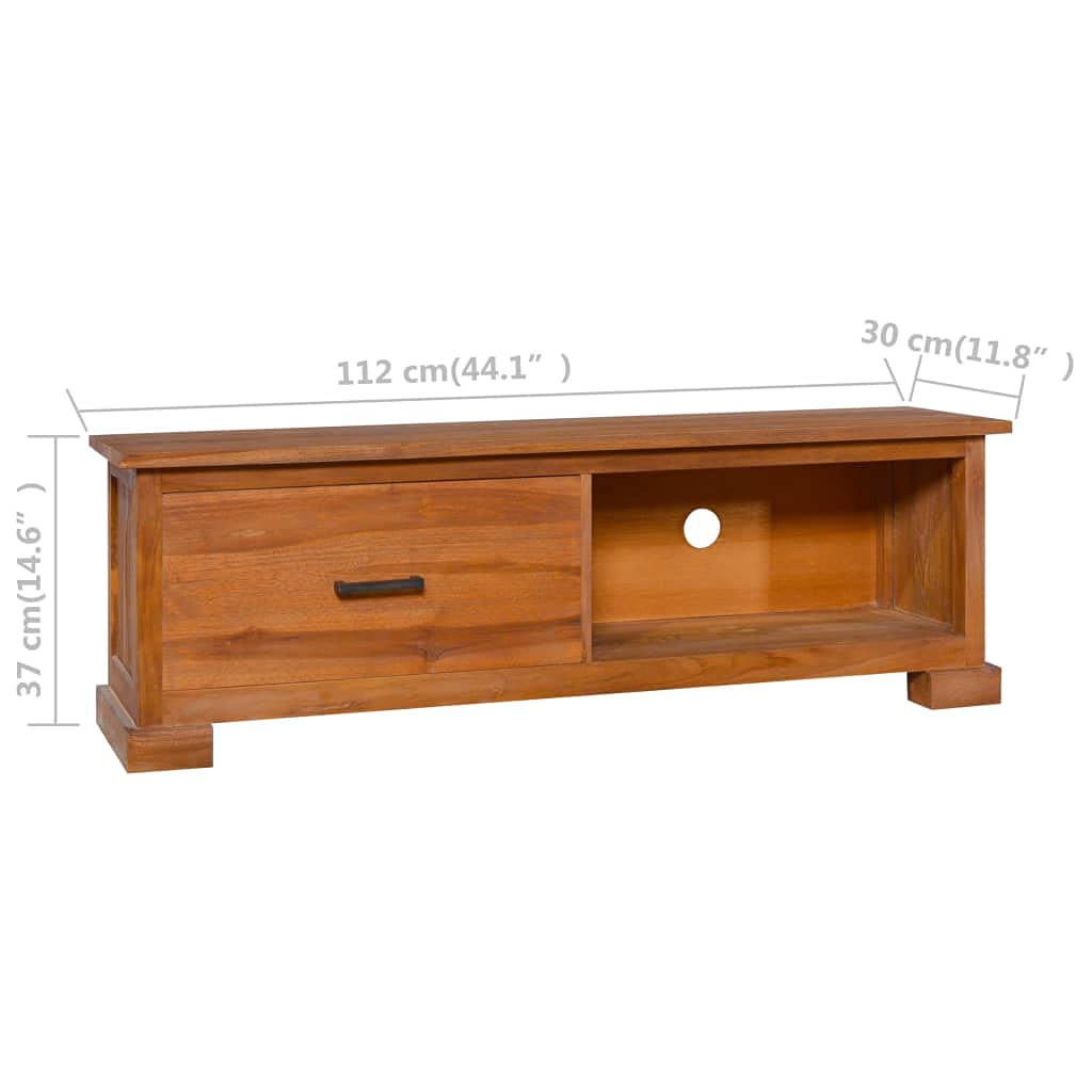 Farmhouse Style TV Stand with 2 Drawers & 2 Open Shelves - 44.1