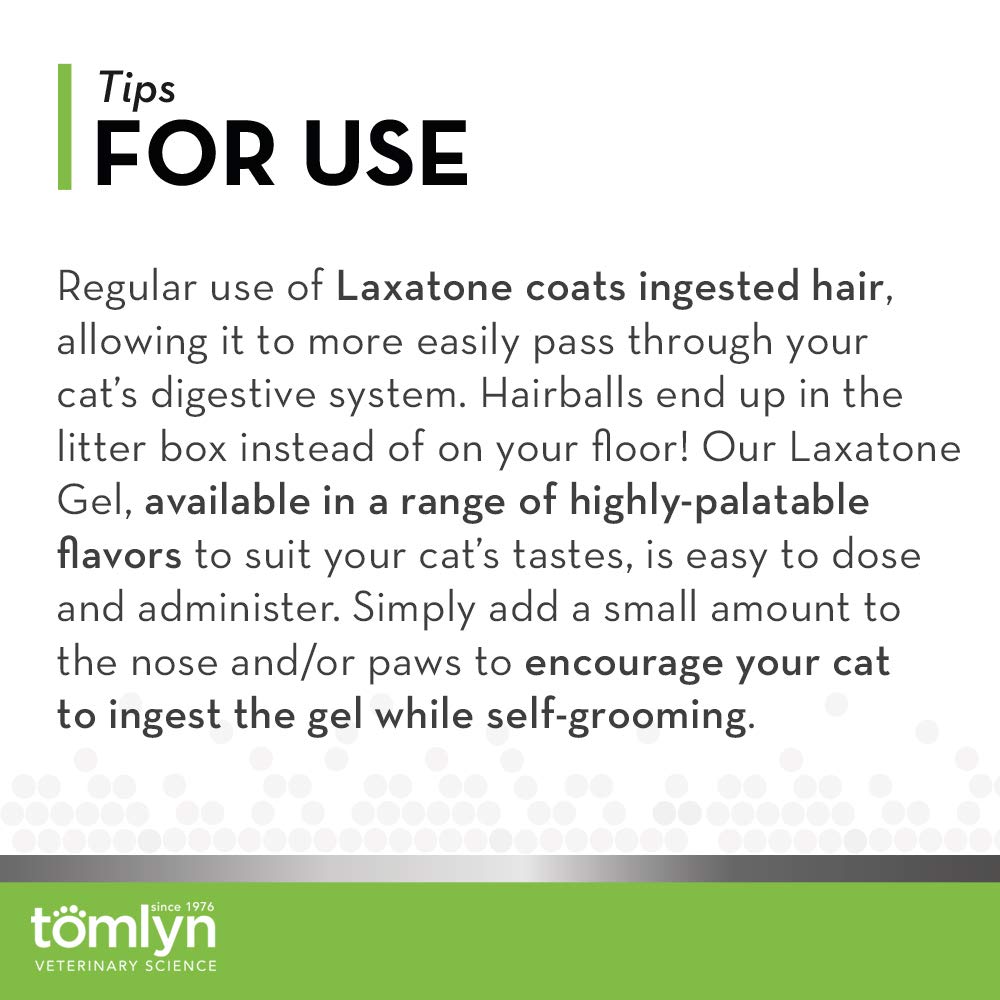Tomlyn Laxatone Tuna-Flavored Hairball Remedy Gel for Cats & Kittens - 4.25oz Digestive Aid | Helps Prevent Hairballs & Constipation | Perfect for Daily Use & Grooming Routine
