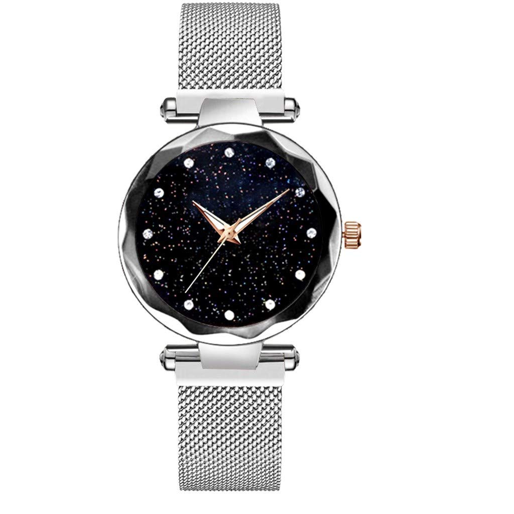 Luxury Magnetic Quartz Wristwatch for Women - Elegant Sky Band Diamond Watch with Simple Design | Perfect for Office, Party & Everyday Wear