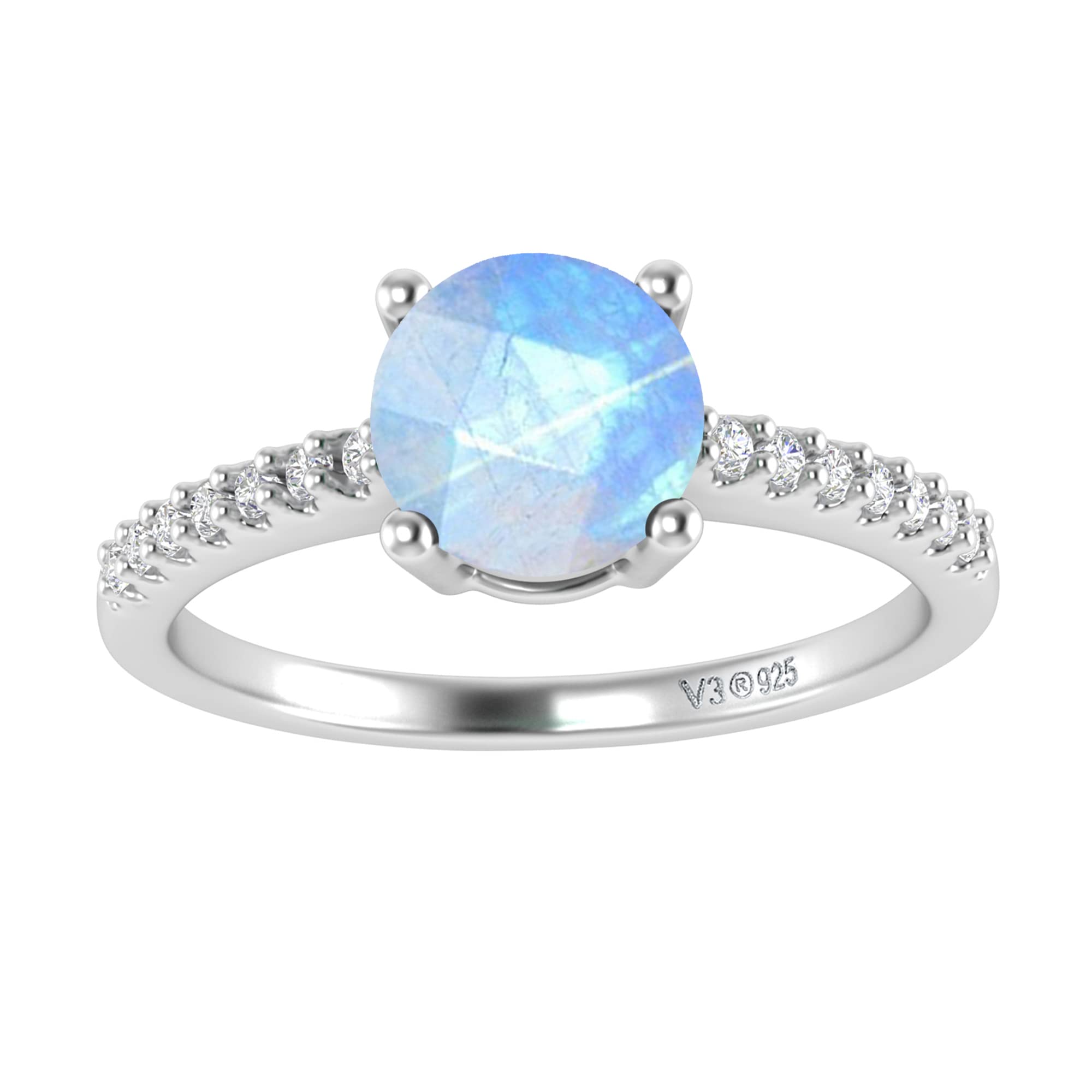 Exquisite Sterling Silver Engagement Ring for Women - Elegant Wedding & Proposal Jewelry Gift