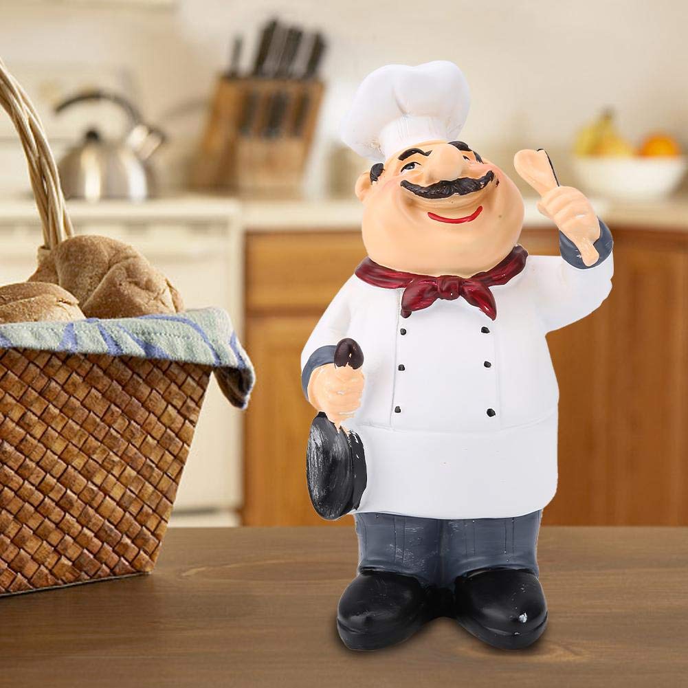 Premium Wal Front Resin Decorative Ornaments - Miniature Chef Figurine for Kitchen Countertop, Table & Restaurant Decor (71110-04) | Perfect for Home, Cafe & Shop Display