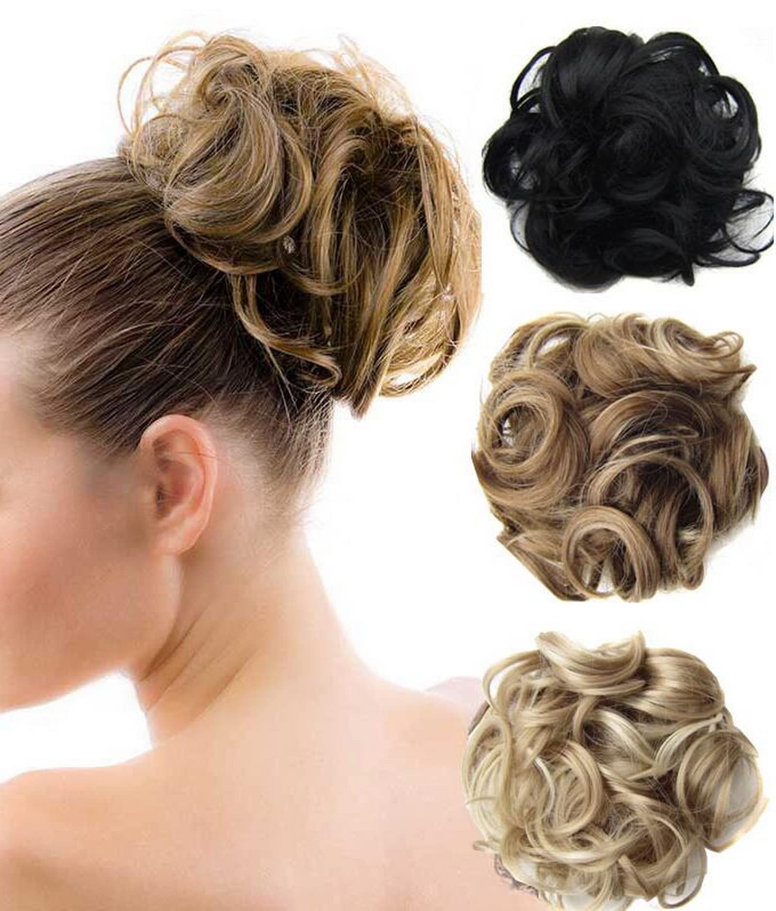 Faringoto Hair Pieces for Women - Messy Bun Hair Extension with Curly Hair for Natural Look | Perfect for Parties, Weddings & Everyday Styling