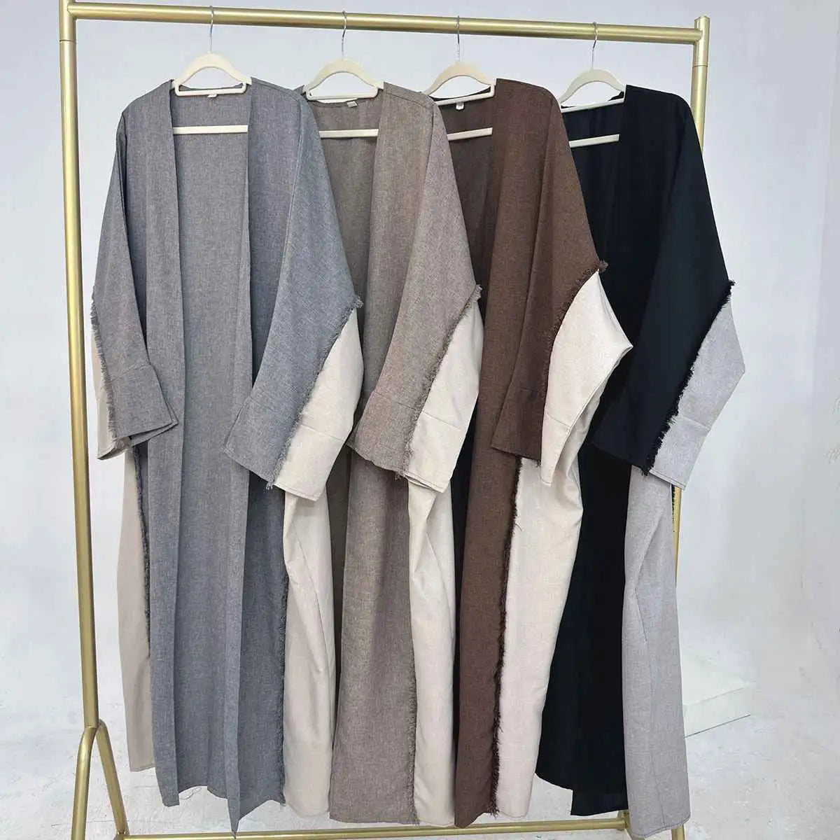 Elegant Dubai Turkish Modest Fashion Cardigan Open Abaya Dress for Women - Perfect for Prayer, Mosque & Special Occasions