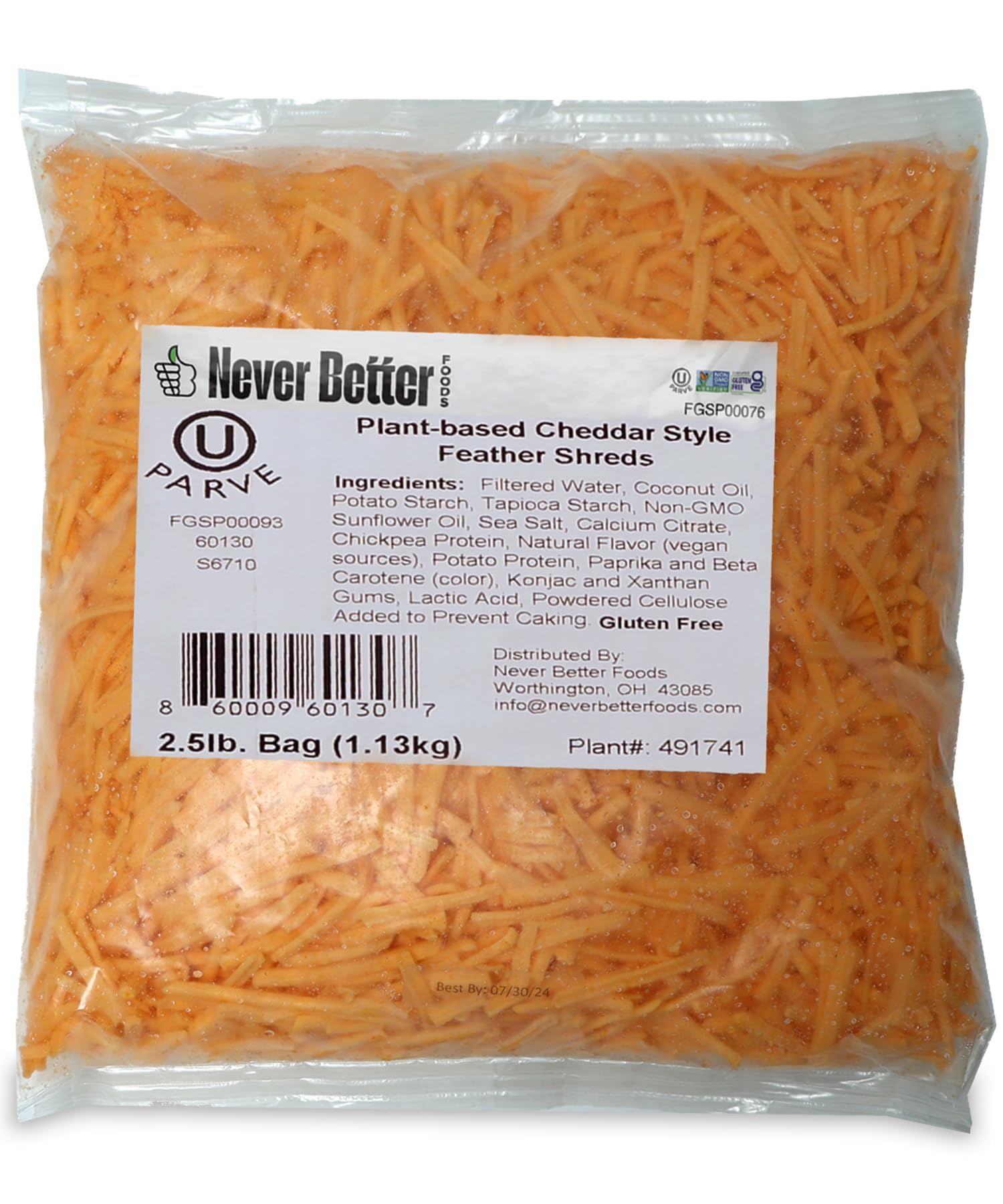 Best Vegan Cheddar Cheese - Dairy Free, Plant Based, Allergen Free, Lactose Free Shredded Cheese (2.5 LB Bag) | Perfect for Pizza, Nachos, Sandwiches & Healthy Vegan Recipes