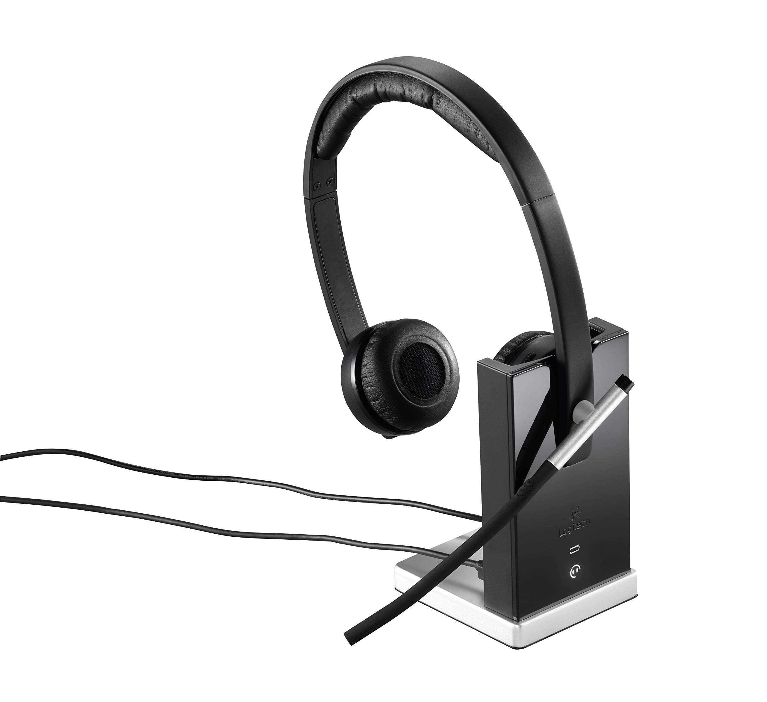Renewed Plantronics H820e Wireless Headset - Noise-Canceling Bluetooth Headset for Office, Call Center & Remote Work