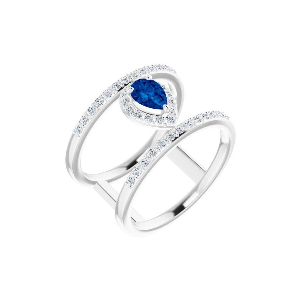 Solitaire Diamond Ring Band for Women - 14K White Gold Engagement Wedding Promise Jewelry Gift - Perfect for Proposals, Anniversaries & Special Occasions