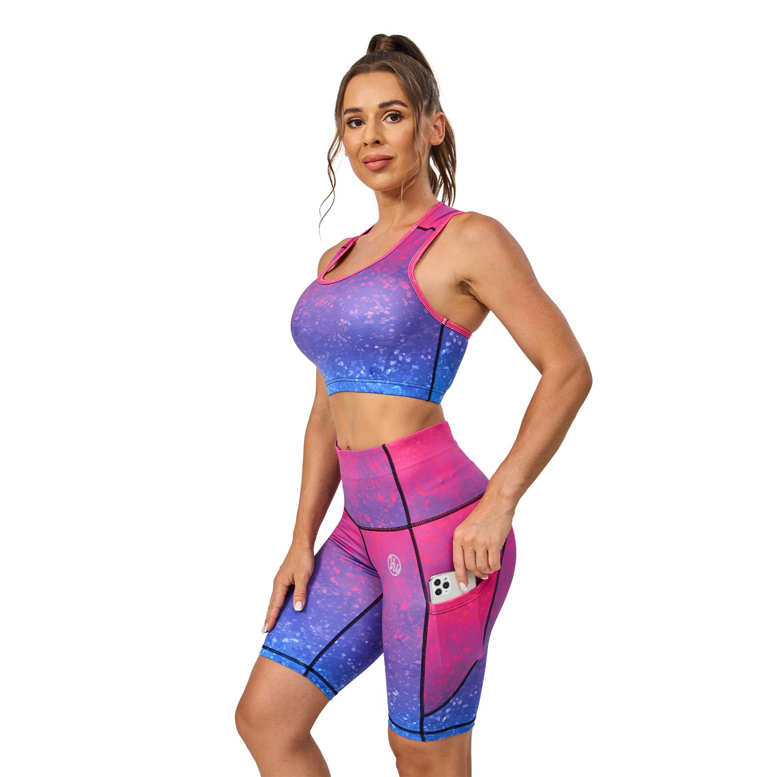 High Waisted Yoga Pants for Women - Tummy Control Workout Leggings with Pockets | 7/8 Length Compression Fitness Pants for Gym, Running & Everyday Wear
