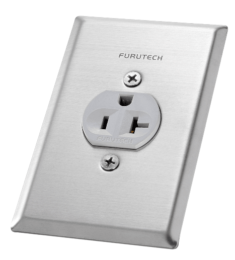 Furutech 102 S Single Receptacle Cover Plate - Durable Electrical Outlet Cover for Home & Office Safety | Perfect for Wall Sockets, Power Strips & DIY Electrical Projects