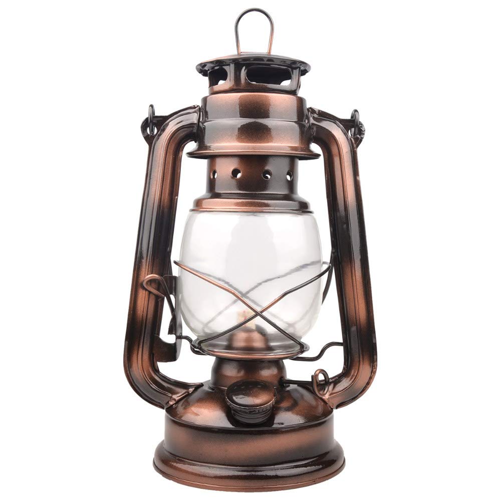 Vintage Oil Lamp - Classic Kerosene Storm Lantern for Outdoor Camping, Emergency Lighting & Home Decor - Perfect for Patio, Garden, Cabin & Power Outages - Romantic Ambiance & Decorative Gift Idea