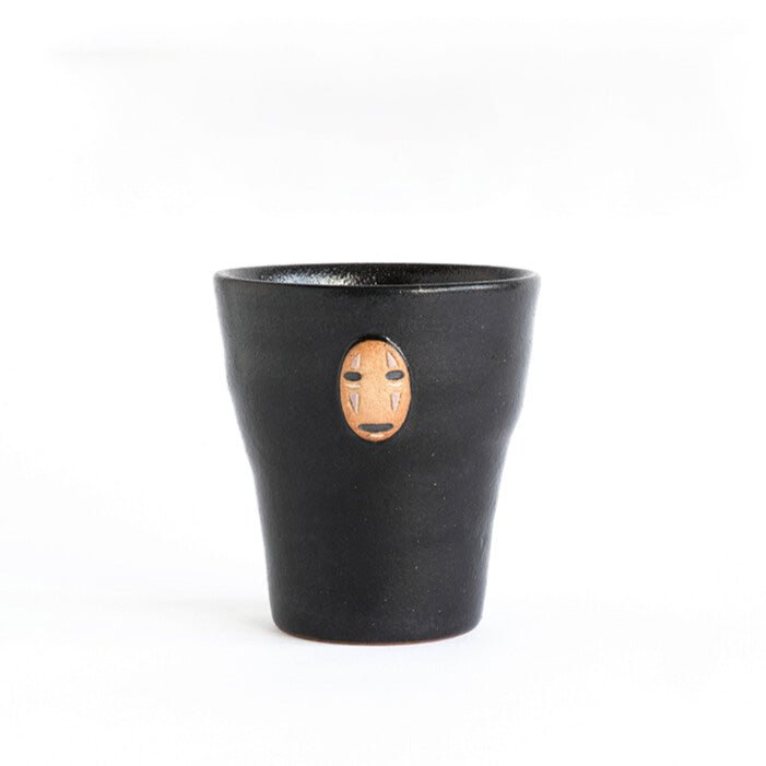 No Face Cup from Spirited Away - Handmade Shigaraki-Yaki Ceramic Tea Cup by Meizan Togyo - Perfect for Anime Fans, Tea Ceremonies & Ghibli Collectibles