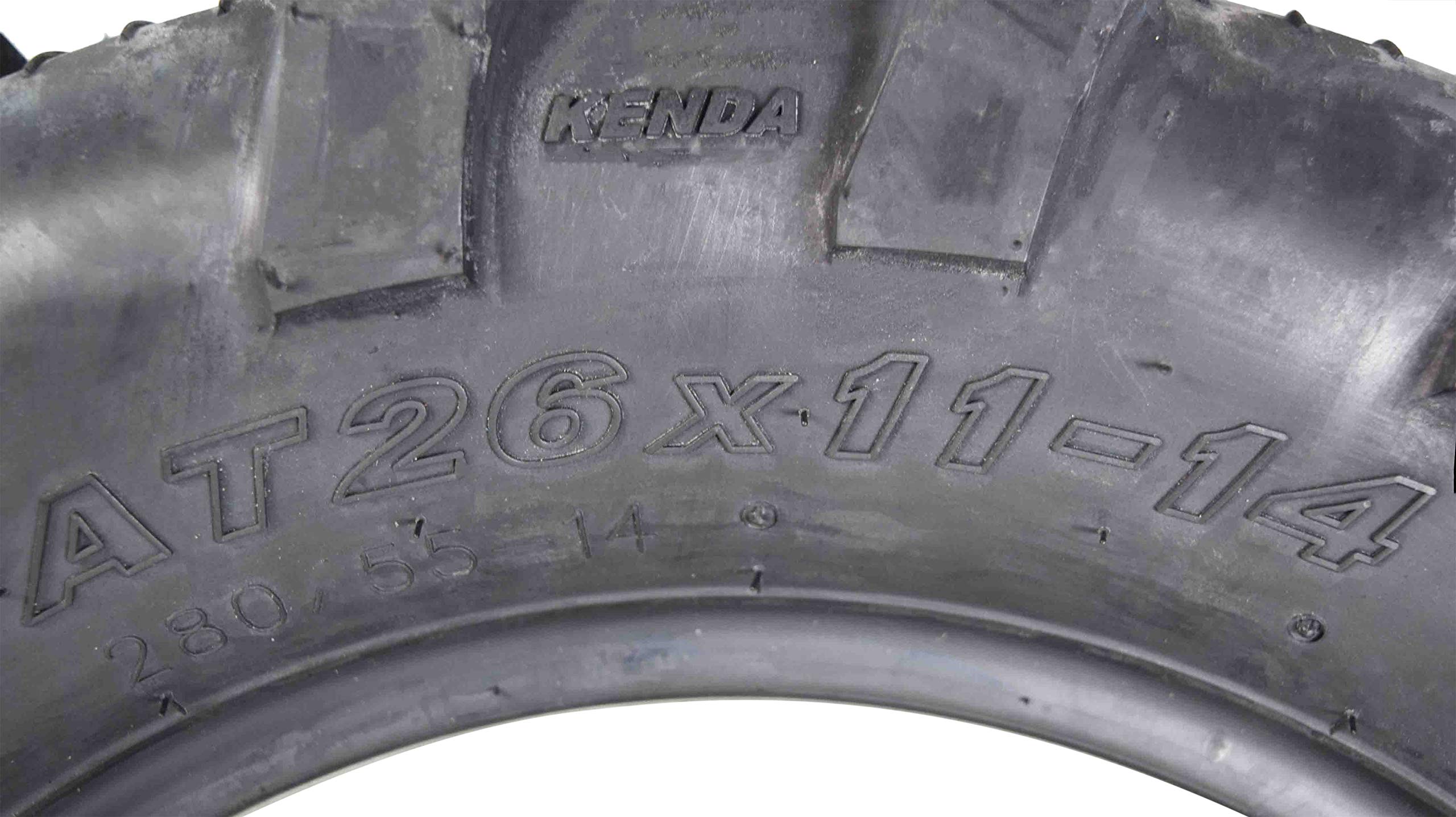 Kenda Bear Claw EVO 26x9-14 Front & 26x11-14 Rear ATV/UTV All-Terrain Mud Tires (4-Pack) with Free Bottle Opener Keychain - Perfect for Off-Roading, Hunting & Trail Riding