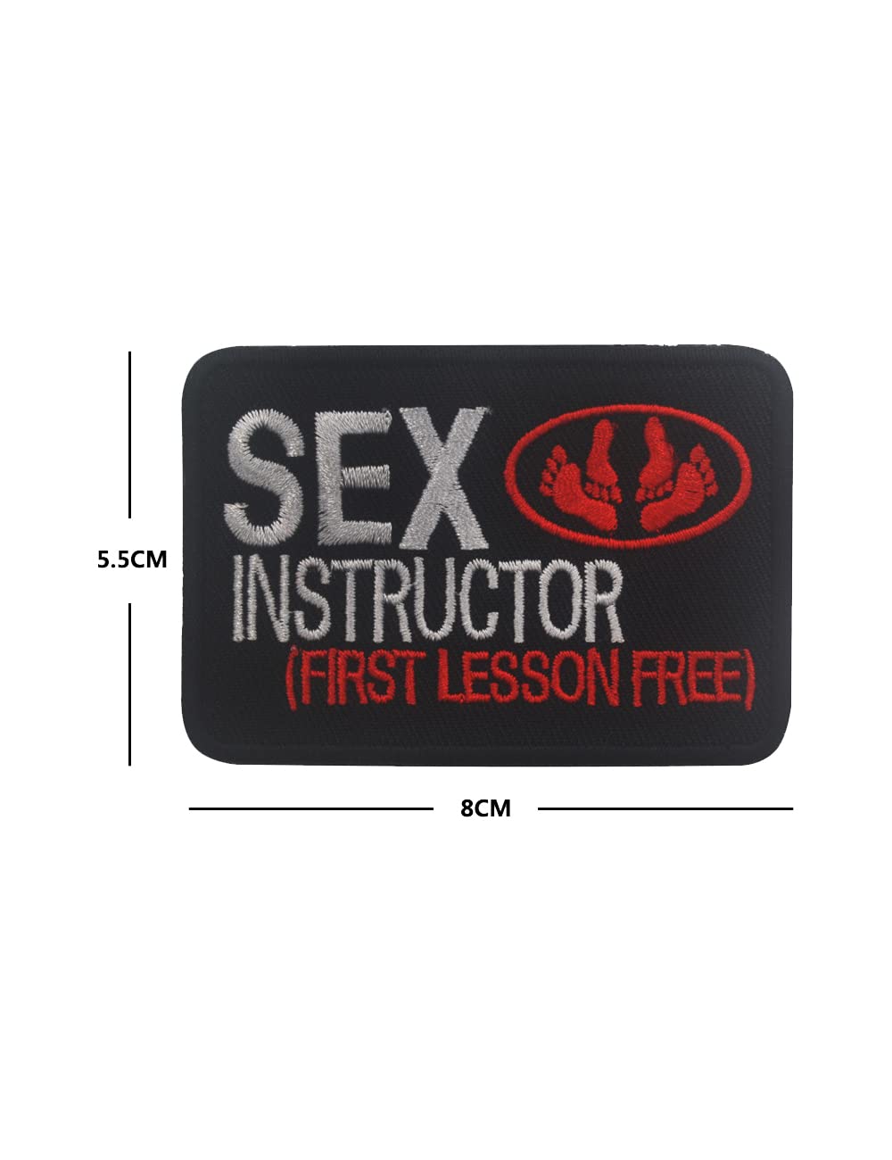 8PCS AliPlus Funny Embroidered Tactical Morale Patches - A-Style Sex Instructor Design Hook and Loop for Military Uniforms, Backpacks, Cosplay & DIY Crafts