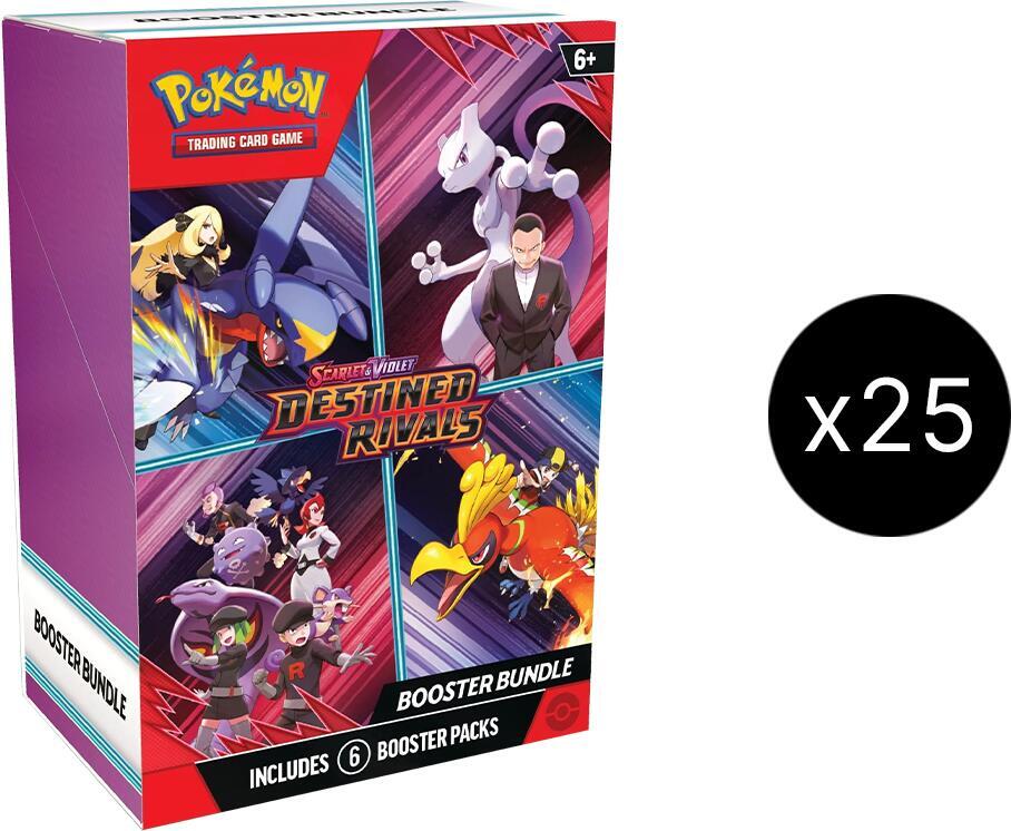 Pokemon TCG: Destined Rivals Booster Bundle - 25 Pack Box Case | Collectible Trading Cards for Battles & Tournaments | Perfect for Pokemon Fans, Card Game Enthusiasts & Competitive Players