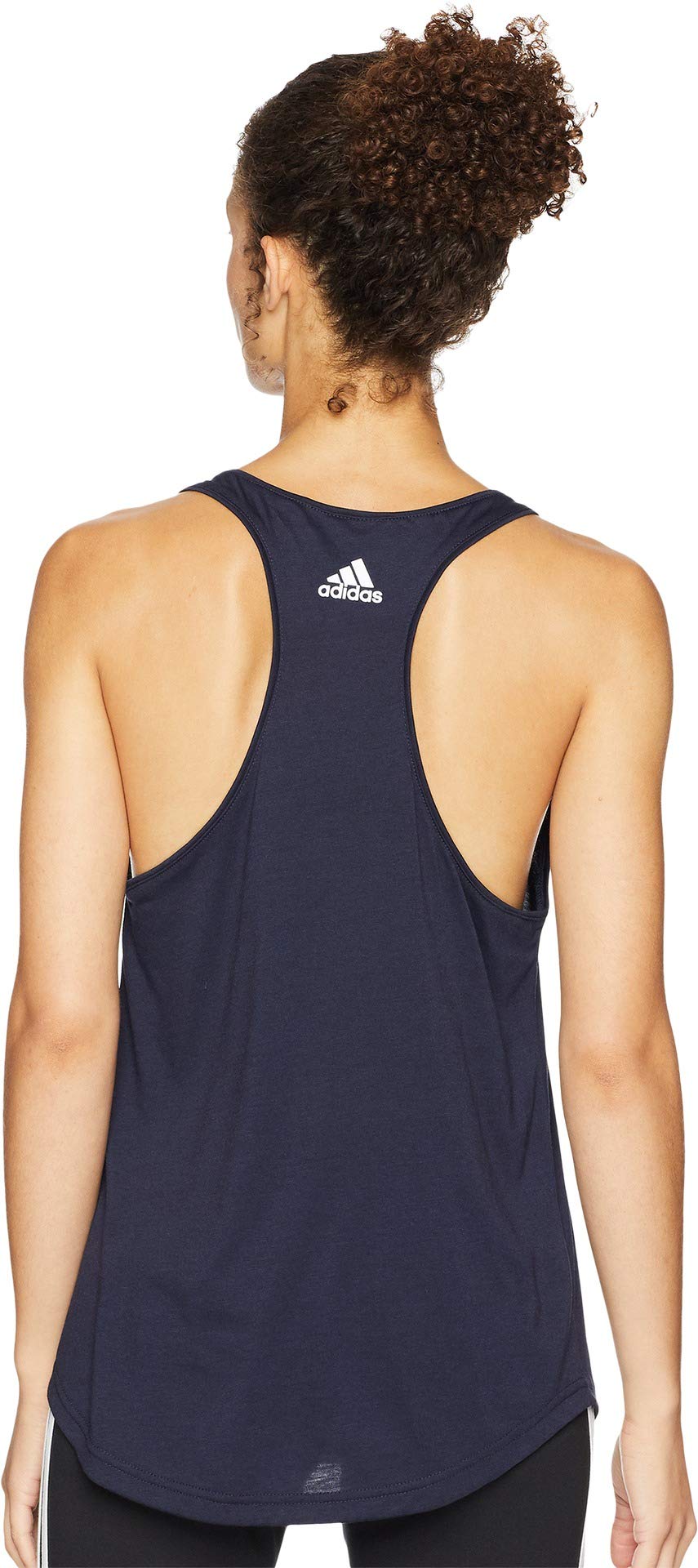 Adidas Essentials Linear Loose Fit Tank Top for Women - Legend Ink/White - Large Size - Perfect for Gym, Yoga & Casual Summer Outfits