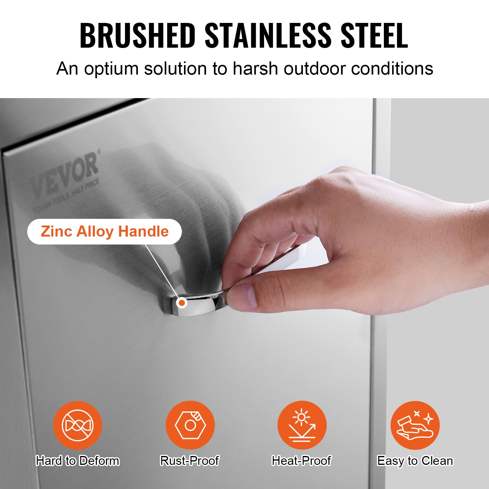 VEVOR Stainless Steel Pull Out Trash Drawer for Outdoor Kitchen - 16