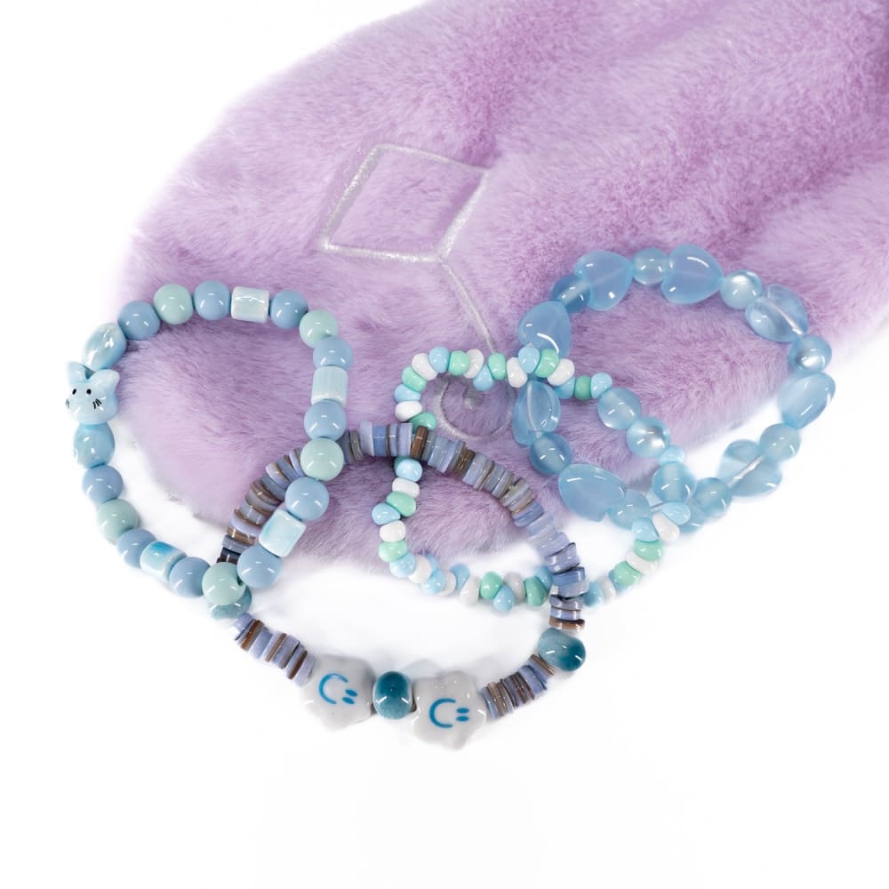 Plushie Dreadfuls Overthinking Stacking Friendship Bracelet - Cute Adjustable Beaded Bracelets for Women & Teens - Perfect for Best Friend Gifts, Anxiety Relief & Everyday Wear