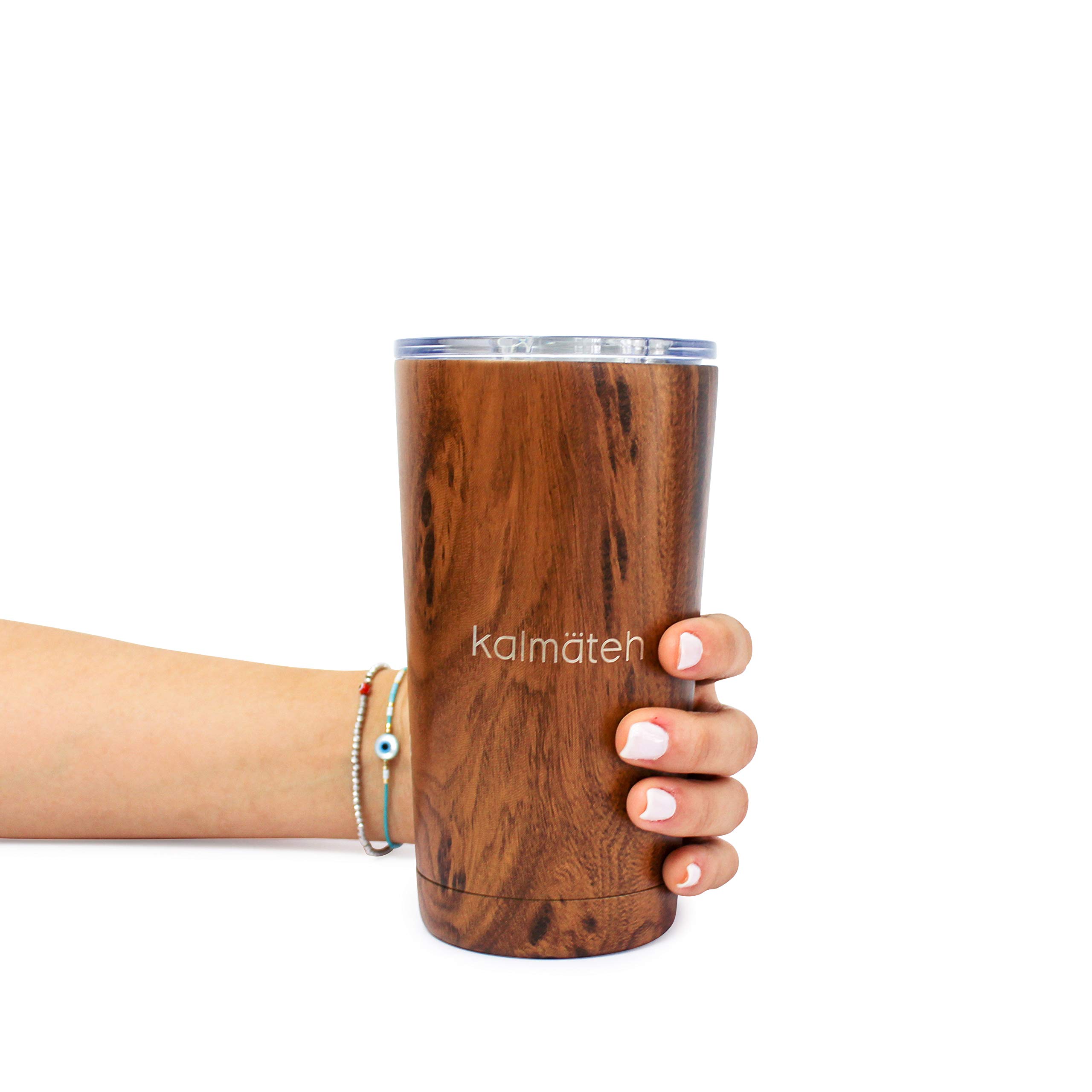 Kalmateh 16 oz Vacuum Insulated Stainless Steel Tumbler with Slider Lid - Leakproof Travel Mug for Hot & Cold Drinks - Perfect for Office, Gym, Hiking & Car Commute - Includes Gift Box