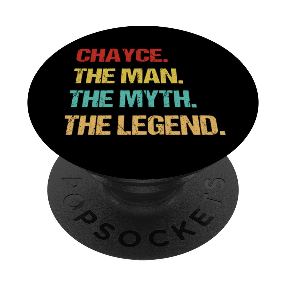 Chayce The Man The Myth The Legend PopSockets Swappable PopGrip - Phone Grip & Stand for iPhone, Samsung & Smartphones - Perfect for Selfies, Gaming & Daily Use