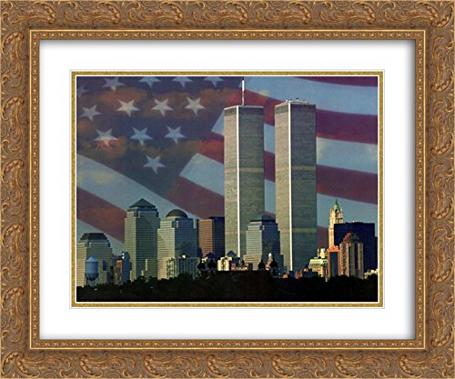 United We Still Stand 2X Matted 24x20 Gold Ornate Framed Wall Art Print - Patriotic Home Decor for Living Room, Office & Gifts