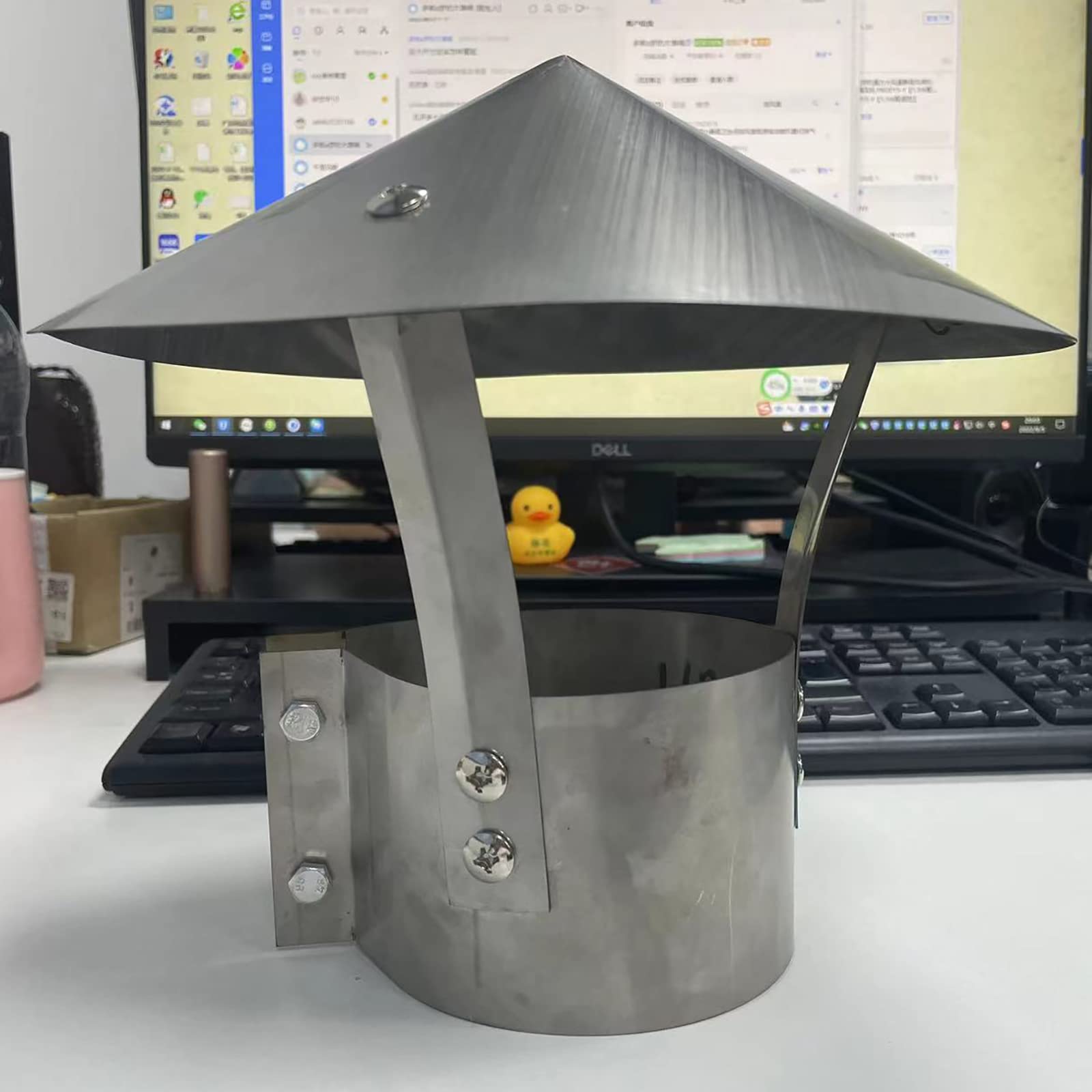BYBDOG Stainless Steel Chimney Cap Cover - Round Weatherproof Rain Cover for All Climates | Perfect for Fireplace, Roof, and Outdoor Protection