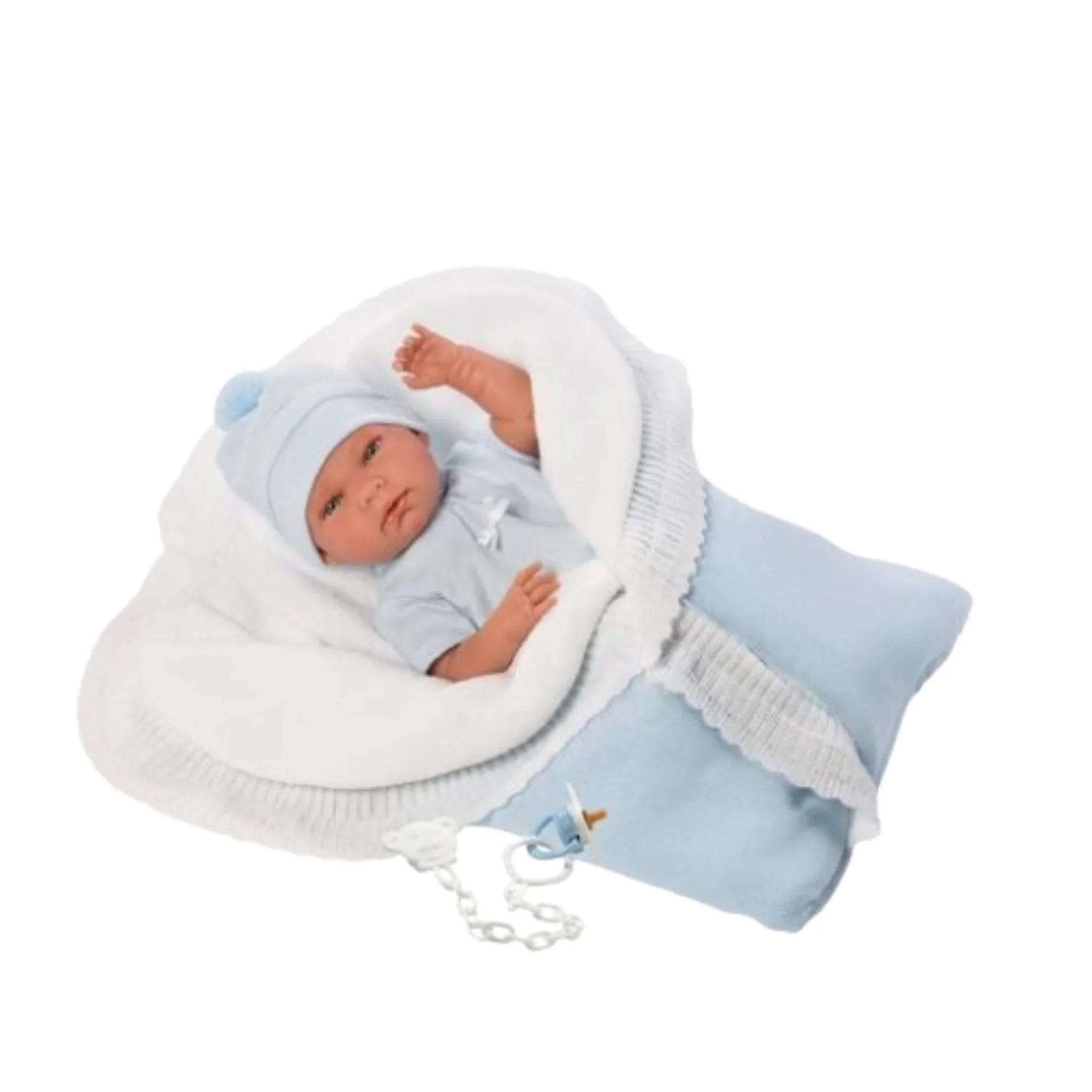 Adorable Baby Doll Lucas with Soft Reversible Blanket - Perfect for Pretend Play, Gift Giving & Nursery Decor