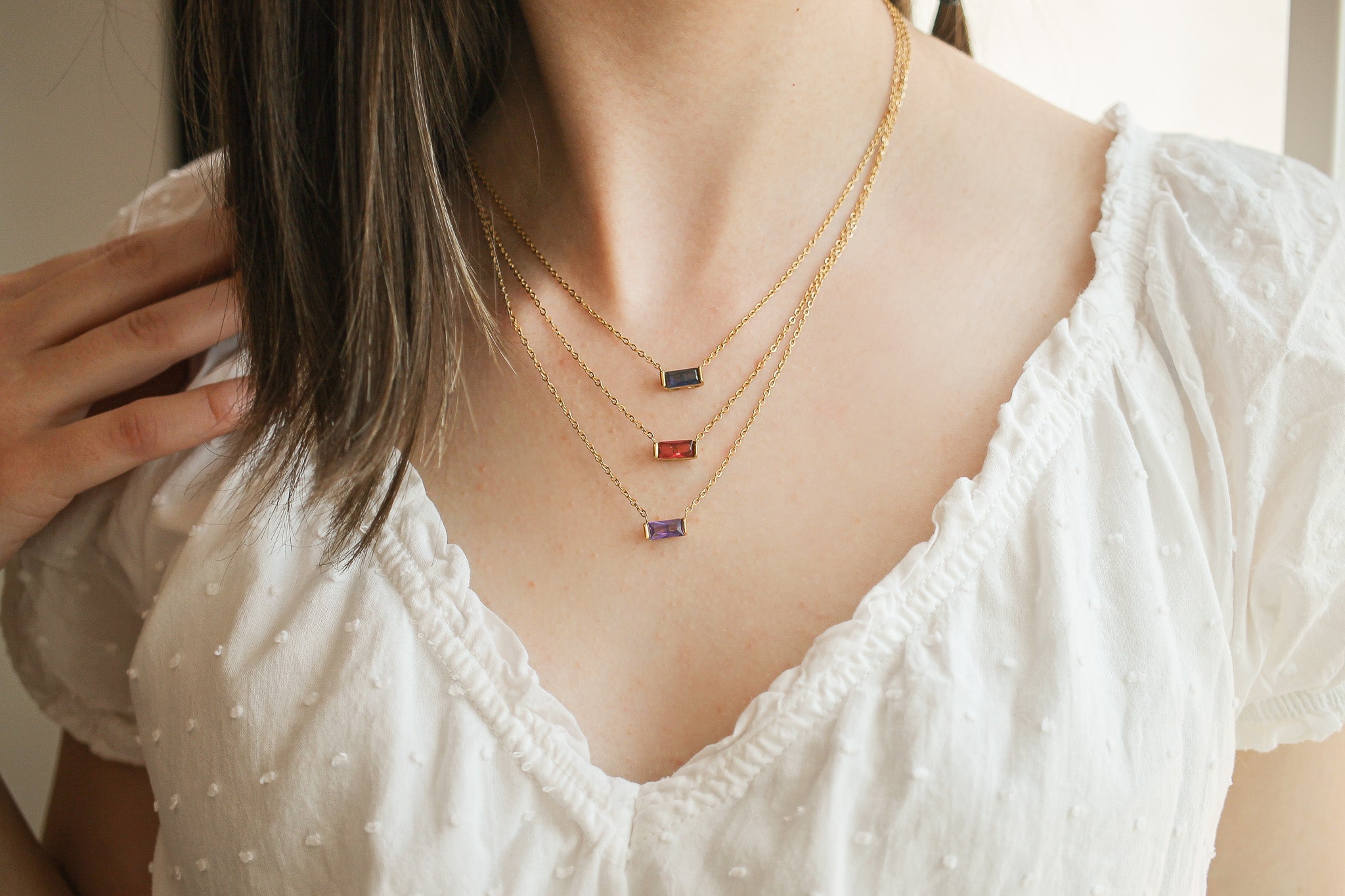 CZ Birthstone Necklace in 14K Gold - Personalized Zodiac Pendant for Women - Perfect Gift for Birthday, Anniversary & Mother's Day Jewelry