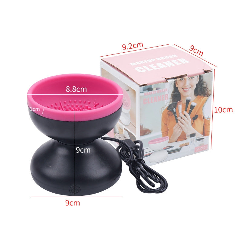 Portable Electric Makeup Brush Cleaner Machine - Automatic USB Cosmetic Brush Cleaner Tool for All Size Beauty Brushes | Perfect for Home, Travel & Professional Makeup Artists