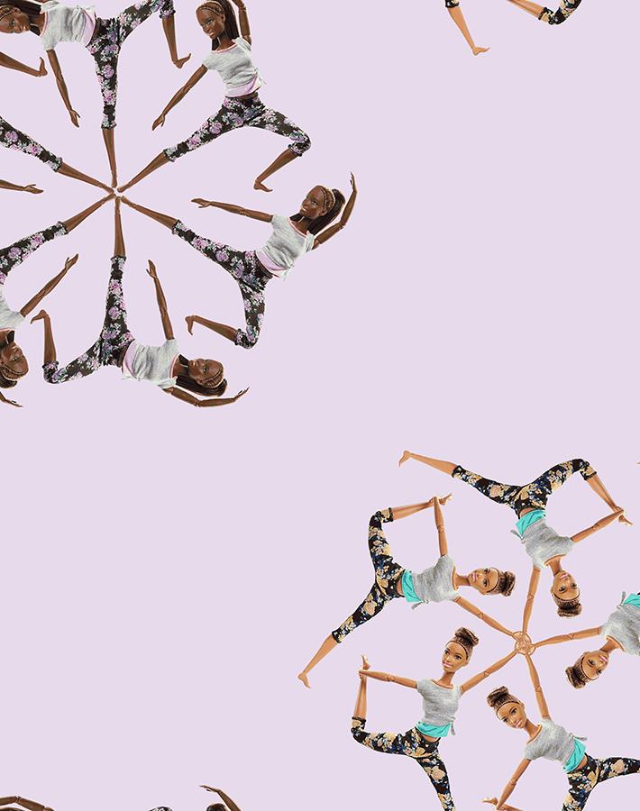 Barbie™ Made to Move™ Stars Lavender Wallpaper - Removable Peel & Stick Wallpaper for Kids Room, Nursery, Bedroom Decor - Easy DIY Home Decor Upgrade