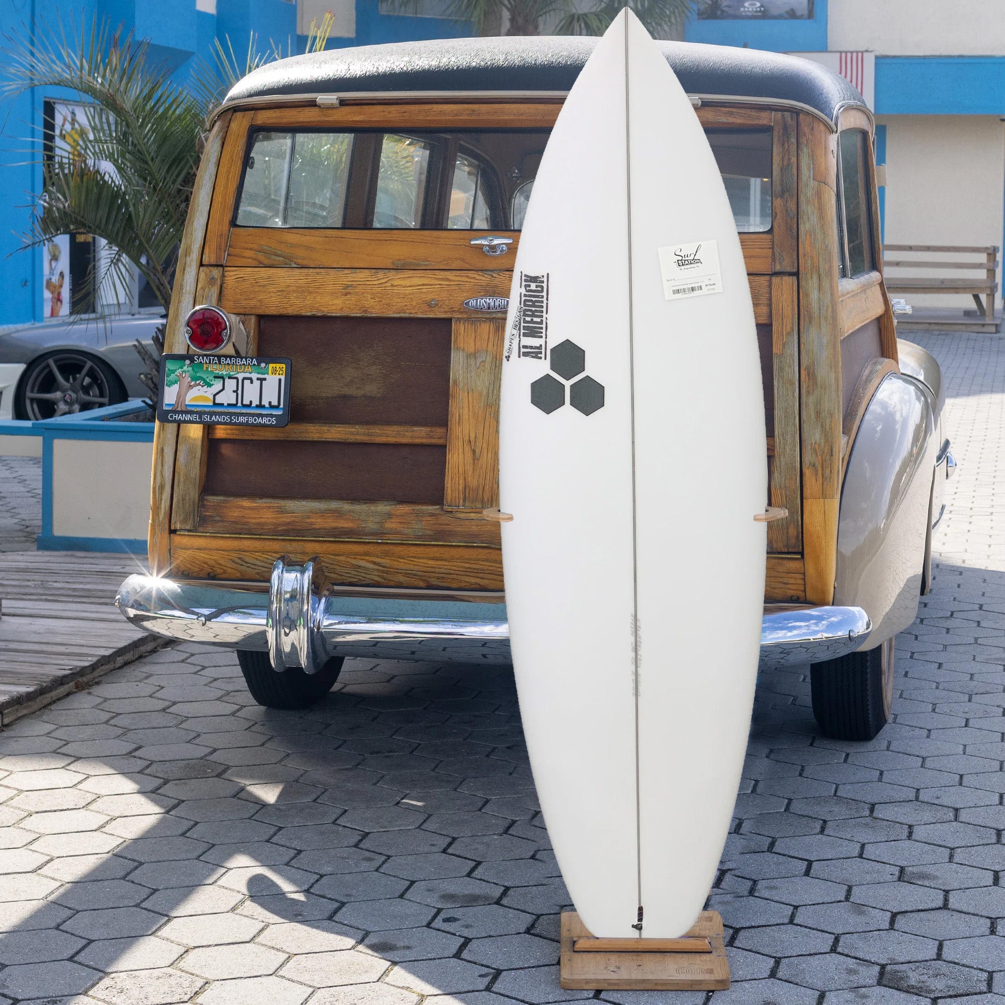 Channel Islands Rocket Wide Squash 5'7 Surfboard with FCS II Fin System - Perfect for Small Waves and Performance Surfing