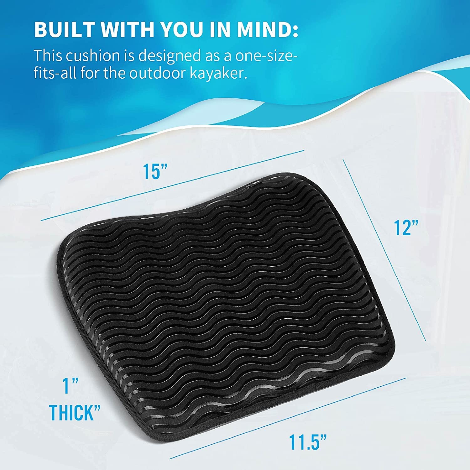 **Anti-Slip Kayak Seat Cushion (2 Pack) – Waterproof & Comfortable Kayak Accessories for Fishing, Ocean, Pedal Kayaks, Canoes & Boats – Ideal for Outdoor Adventures & Water Sports**