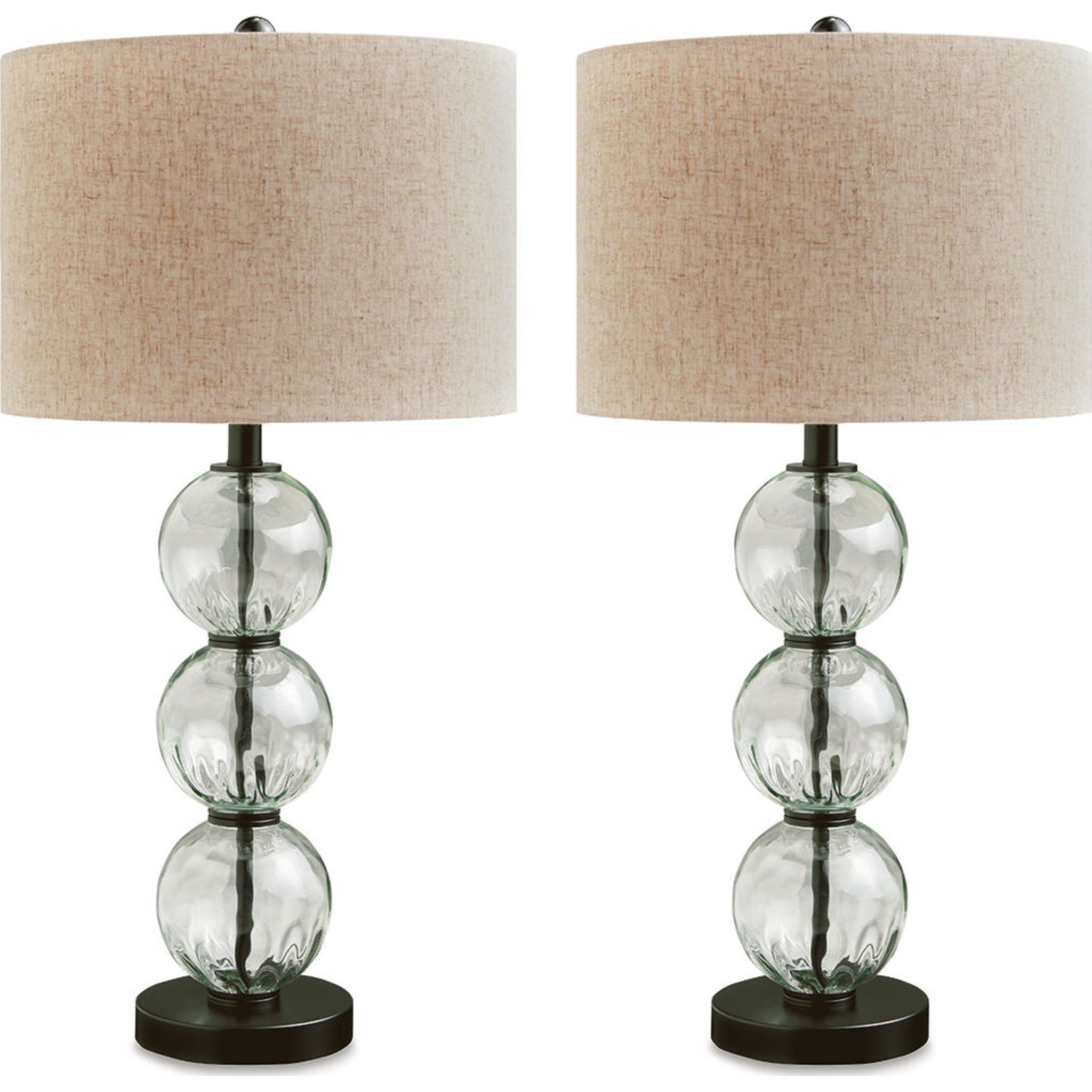 Airbal Table Lamp Pair - Set of 2 Modern Bedside Lamps, 29.5 Inch Height, Soft Glow Lighting for Bedroom, Living Room, or Office Decor