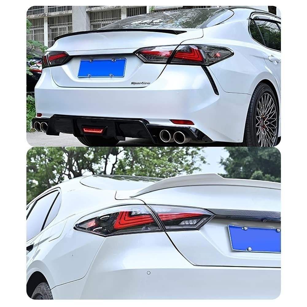 2018-2022 Toyota Camry LED Tail Lights - Clear Lens with DRL, Brake & Turn Signals | Animated Rear Lamps Assembly | Perfect for Night Driving & Car Customization
