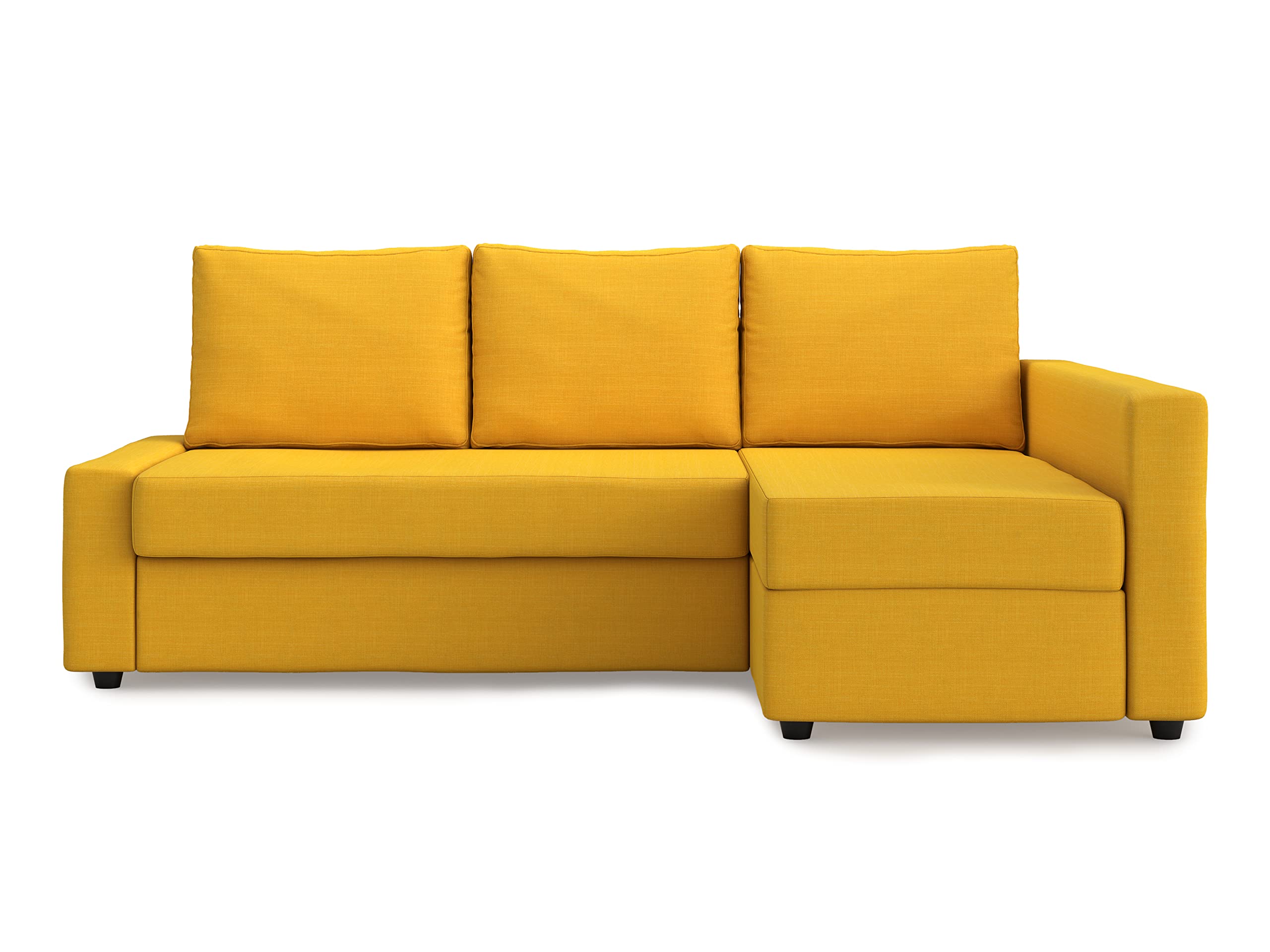 MASTERS OF COVERS Snug Fit Friheten Slipcover for IKEA Friheten Sofa - Chaise Corner Cover, Sofa Bed Cover, Sectional Slipcover Replacement in Yellow - Perfect for Living Room, Bedroom & Home Decor