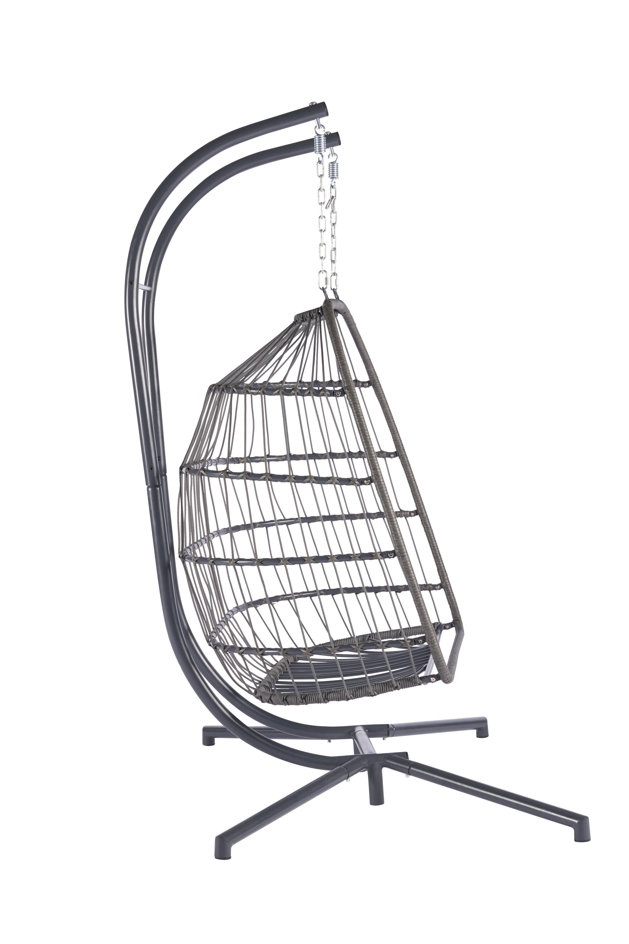 2 Person Outdoor Rattan Hanging Chair - Patio Wicker Egg Chair for Backyard, Garden, or Balcony Relaxation
