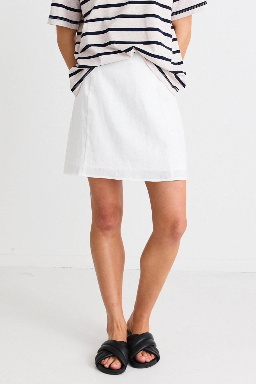 Palma White Mini Skirt - Women's Fashion Short Skirt | Perfect for Summer Outfits, Beach Vacations & Date Nights