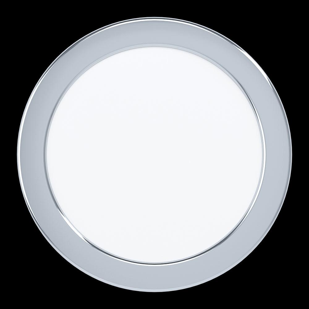 Eglo Fueva 5 Chrome LED Recessed Downlight - 6.5 Inch Cool White Ceiling Light - Energy Efficient Lighting for Kitchen, Bathroom & Living Room
