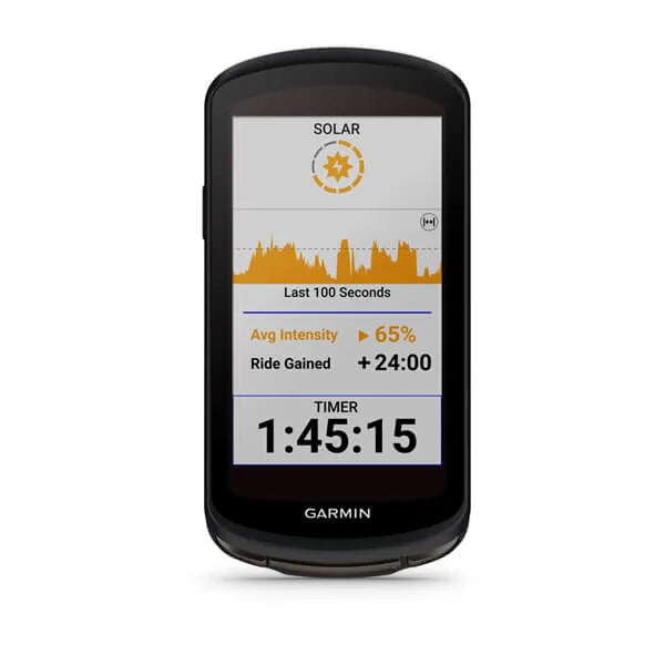 Garmin Edge 1040 Solar GPS Bike Computer - Advanced Cycling Performance Tracker with Solar Charging for Long Rides, Training & Outdoor Adventures