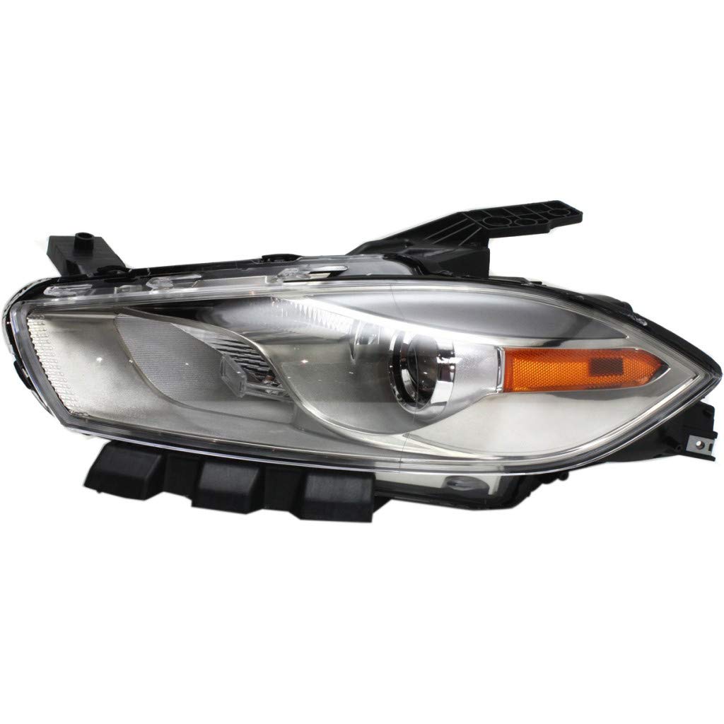 2013-2014 Dodge Dart Headlight Assembly - Driver Side Front HID Headlamp with Chrome Trim | Replacement for Daytime & Night Driving | Perfect for City Commute and Road Trips