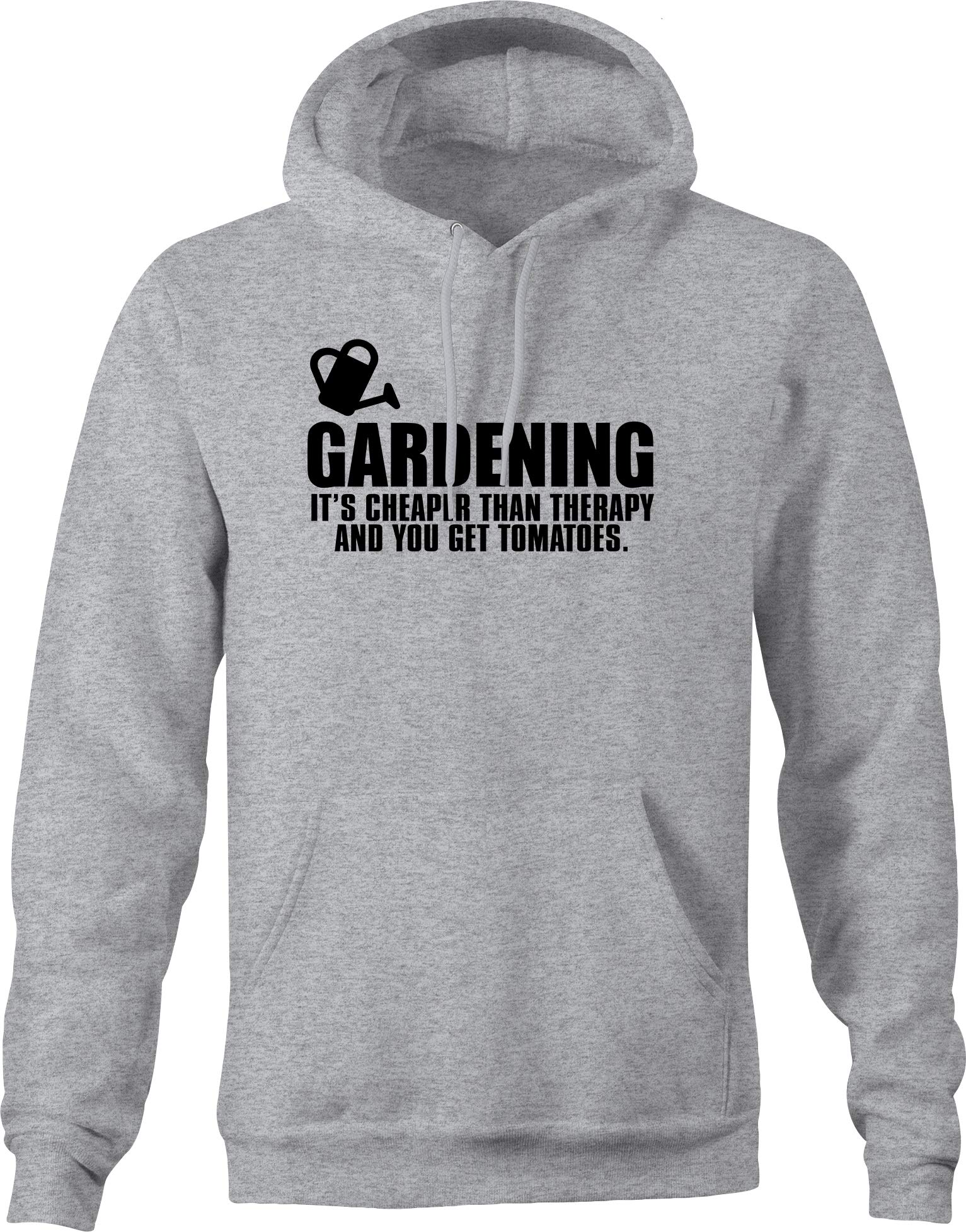 VIL Gardening It's Cheaper Than Therapy Men's Sweatshirt - Small Gray - Comfortable Casual Wear for Gardening, Outdoor Activities & Relaxation