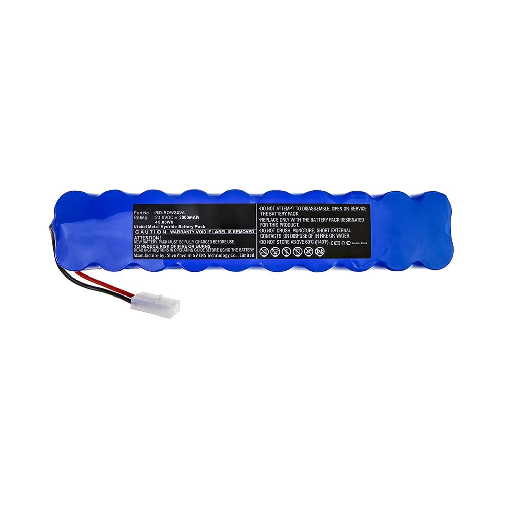 Synergy Digital 24V 2000mAh Ni-MH Replacement Vacuum Cleaner Battery for Rowenta RD-ROW24VA - Ultra High Capacity, Long Lasting Power for Deep Cleaning Floors, Carpets & Pet Hair | Perfect for Home & Office Use