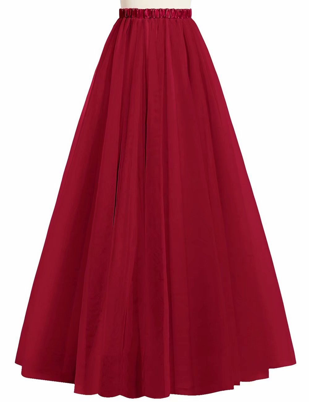 Elegant Women's Long Tutu Skirt - High Waist Elastic Tulle Ball Gown for Evening Party, Prom, Wedding & Special Occasions | Perfect for Dances, Photoshoots & Formal Events