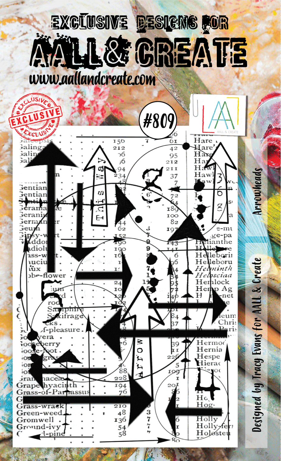 AALL and Create Stamp Set 809 - Arrowheads for Scrapbooking, Card Making, and DIY Craft Projects