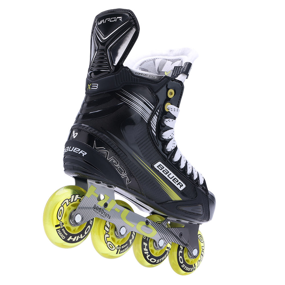 Bauer Vapor X3 Senior Roller Hockey Skates - Lightweight Performance Inline Skates for Men & Women - Perfect for Competitive Play & Outdoor Rink Training