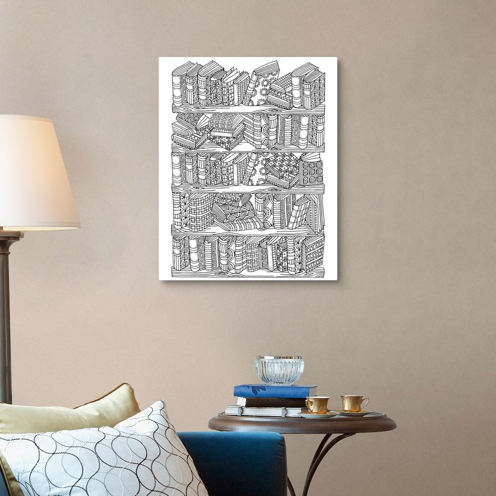 Books and More Books Canvas Wall Art Print by Nadezdha Shatilova - 24