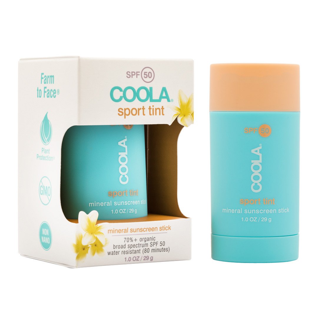 Mineral Sport SPF 50 Tinted Sunscreen Stick - Waterproof & Sweatproof Sun Protection for Outdoor Activities, Hiking, and Beach Days