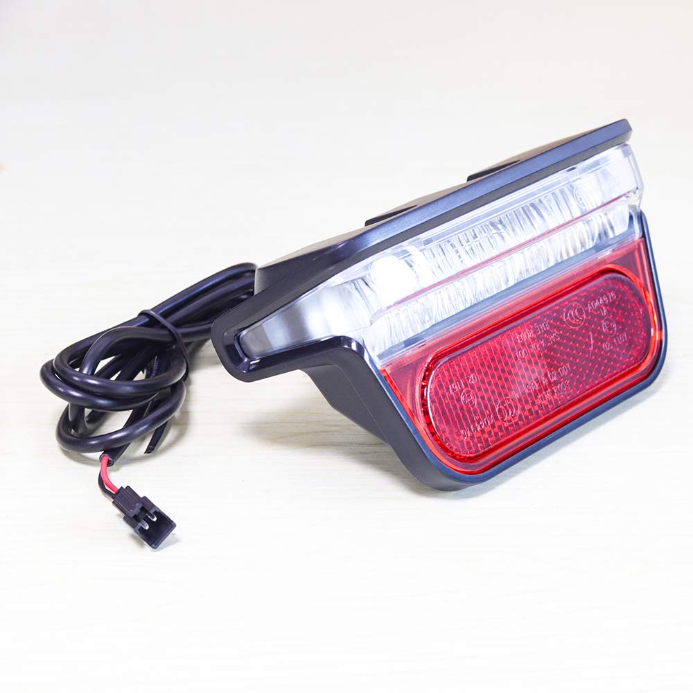 36V 48V LED Safety Bike Taillight with Wide Beam Angle - Easy Install Electric Bike Rear Light for Ebike Rack (50mm Screw Distance) - Perfect for Night Cycling & Commuting Safety