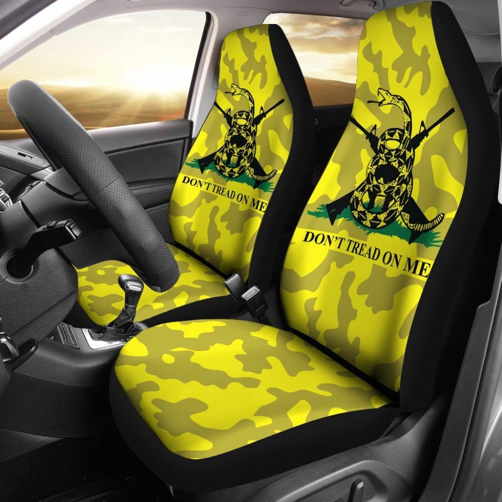 2nd Amendment 'Don't Tread On Me' Patriotic Car Seat Covers - American Flag Design for Trucks & SUVs - Perfect for Political Supporters & Freedom Lovers (Use for Road Trips, Daily Commutes & Car Shows)
