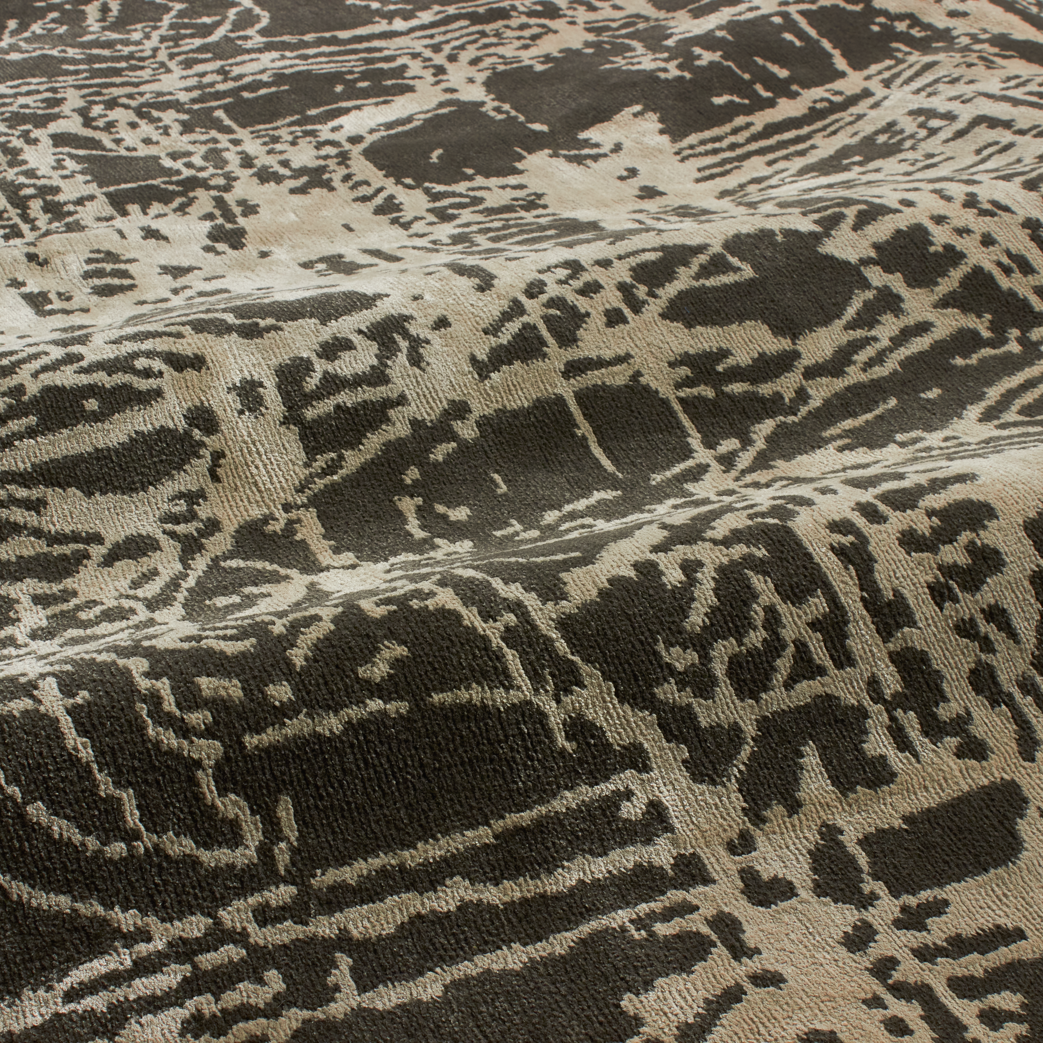 Premium Piso Charcoal/Ivory - Modern Non-Slip Bathroom Rug Set - Soft Absorbent Microfiber for Shower, Bathtub & Vanity Areas