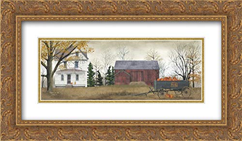 Gold Ornate Wood Frame with Double Matting