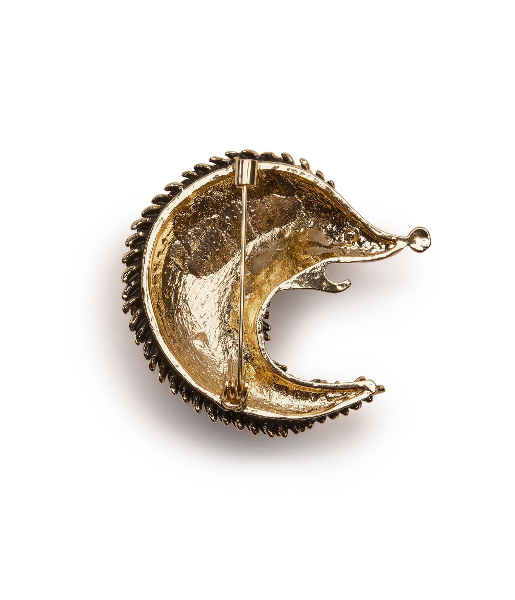 Vintage Hedgehog Brass Brooch Pin - Cute Animal Jewelry for Women, Lapel Pin for Jackets, Coats & Hats - Perfect Gift for Nature Lovers & Collectors